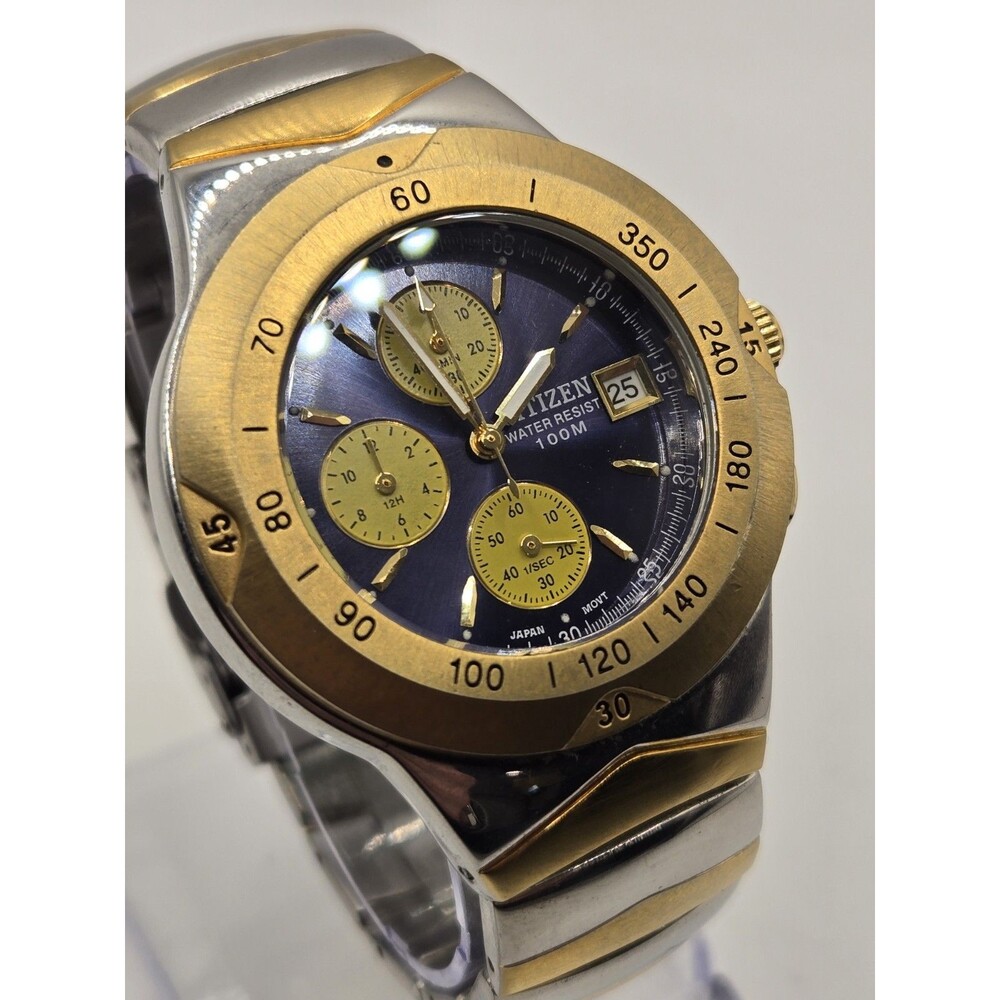 Citizen Promaster 39mm Chronograph Dive Watch + Box. New Battery. 7.25" Band - Picture 3 of 15